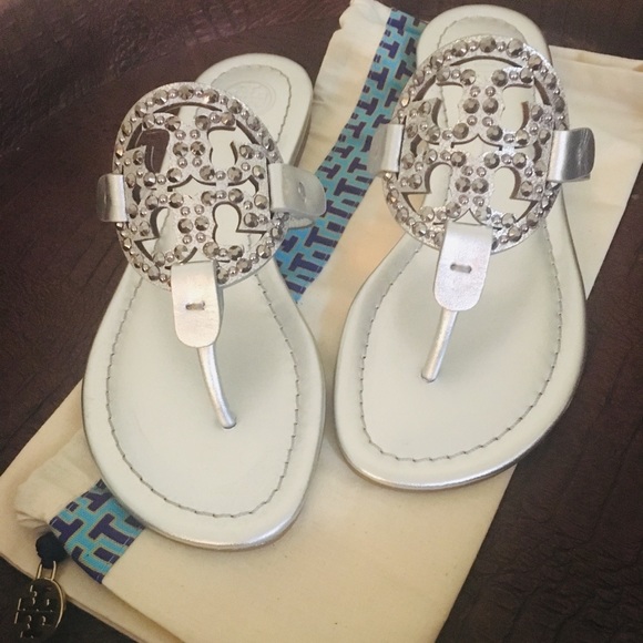 NEW• Tory Burch Miller Embellished Sandals - Picture 6 of 9